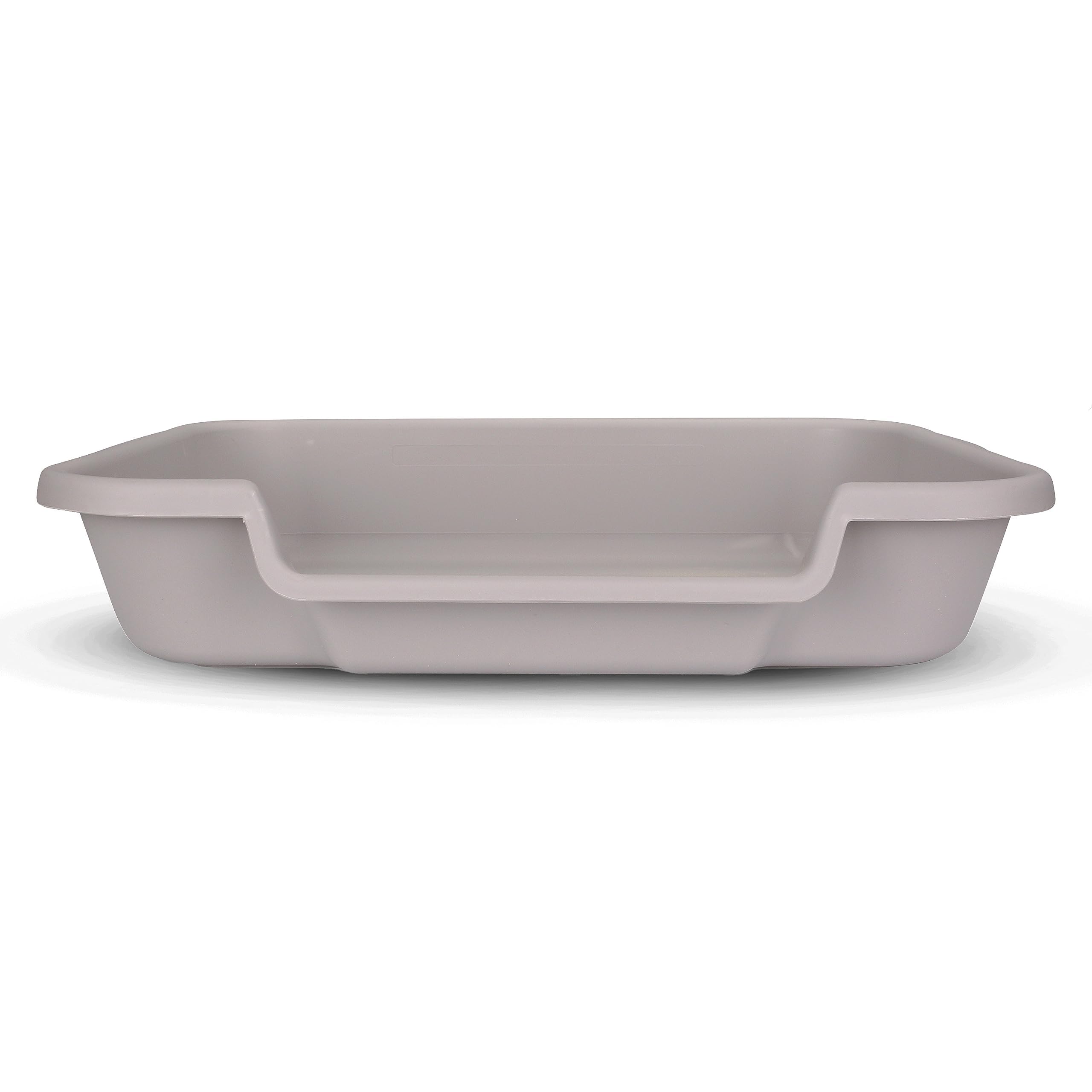 Puppygohere Dog Litter Box, Large Size, Misty Gray, Durable & Pet Safe, Indoor Open Top Entry Litter Pan, Comfortable For Puppy, Great For Dogs Up To 20 Lbs