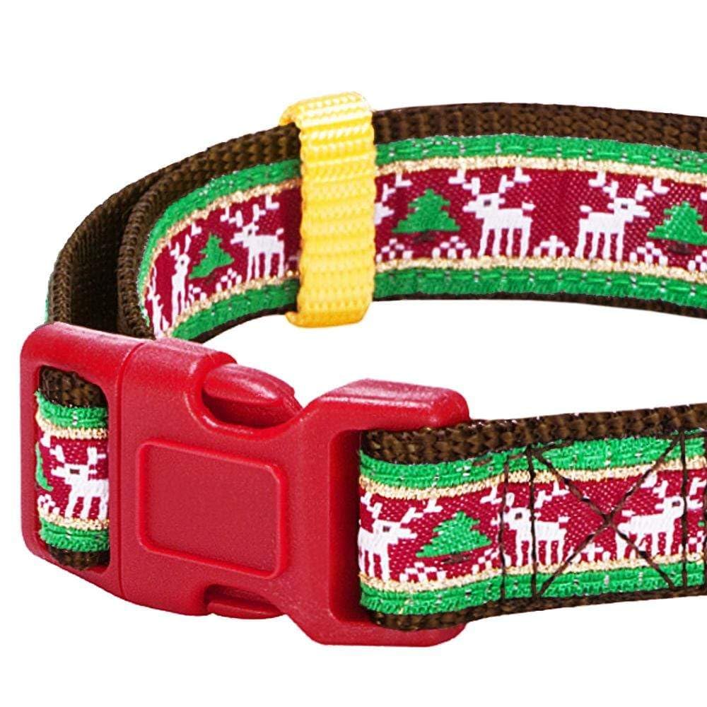 Blueberry Pet 4 Patterns Christmas Santa Claus'S Reindeer Adjustable Dog Collar With Detachable Bow Tie, Small, Neck 12'-16'