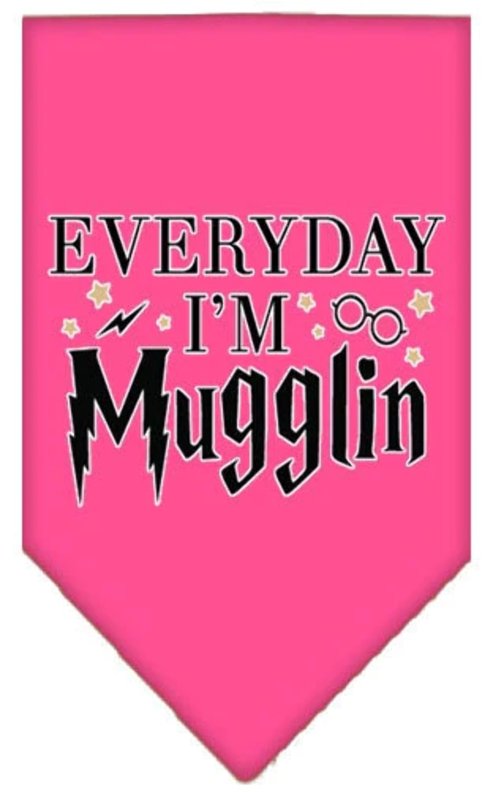 Mirage Pet Product Everyday I'm Mugglin Screen Print Bandana Light Pink Small