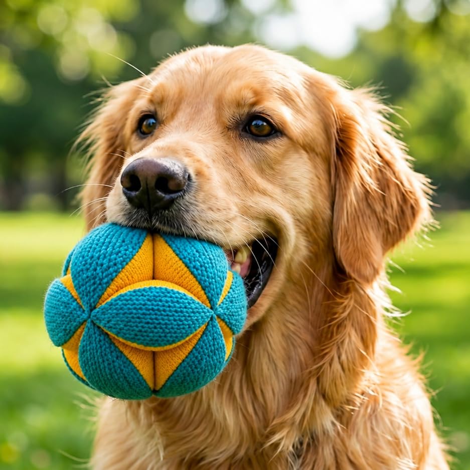 Pet Set Go Squeaky Plush Dog Toy Clutch Ball  Durable Soft Chew Toy For Small, Medium & Large Dogs | Interactive Fetch & Bite T