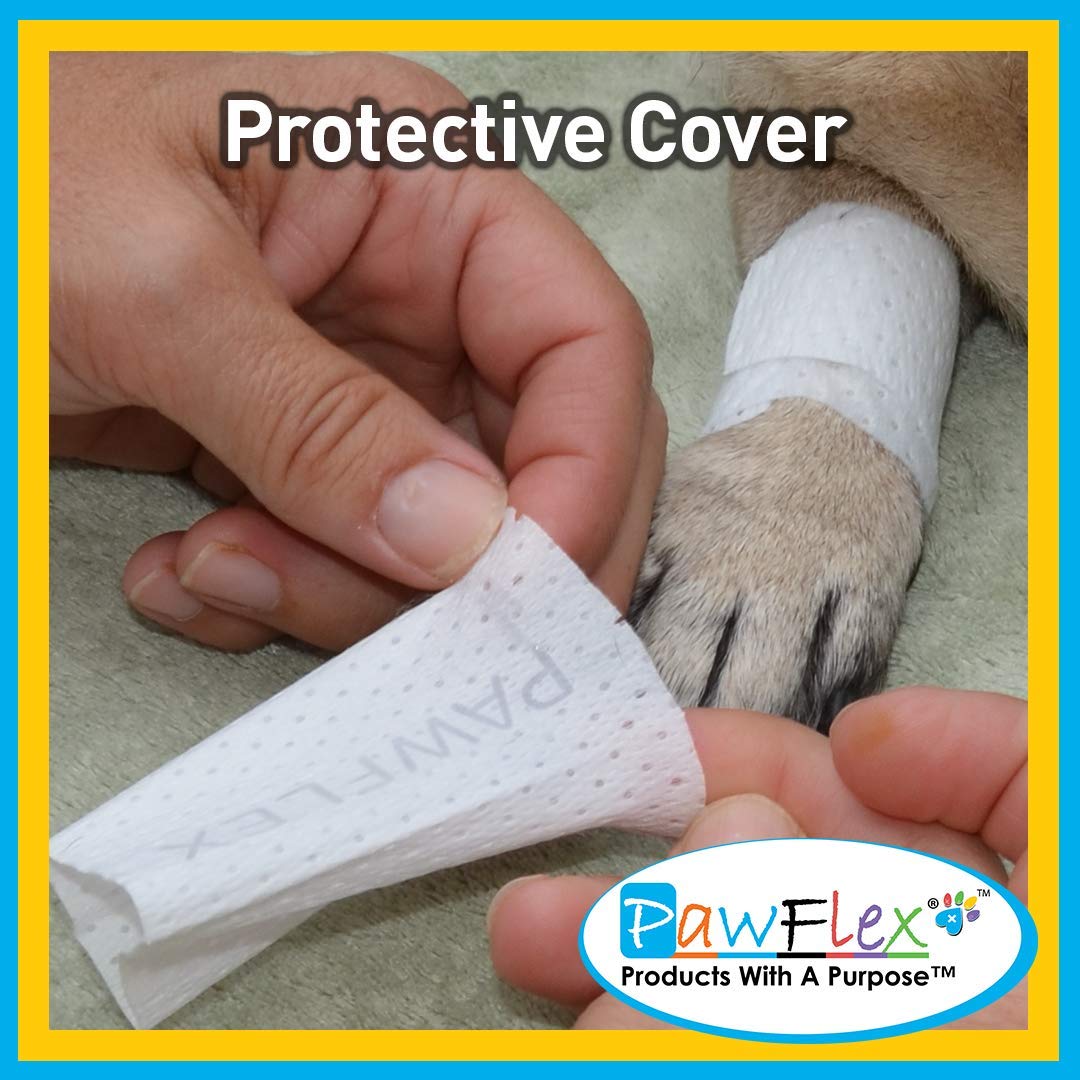PawFlex Protective Sleeve Tubular Cover - Bandages - for Dogs Cats and Other Pets First Aid Wound Care Comfortable Non-Adhesive