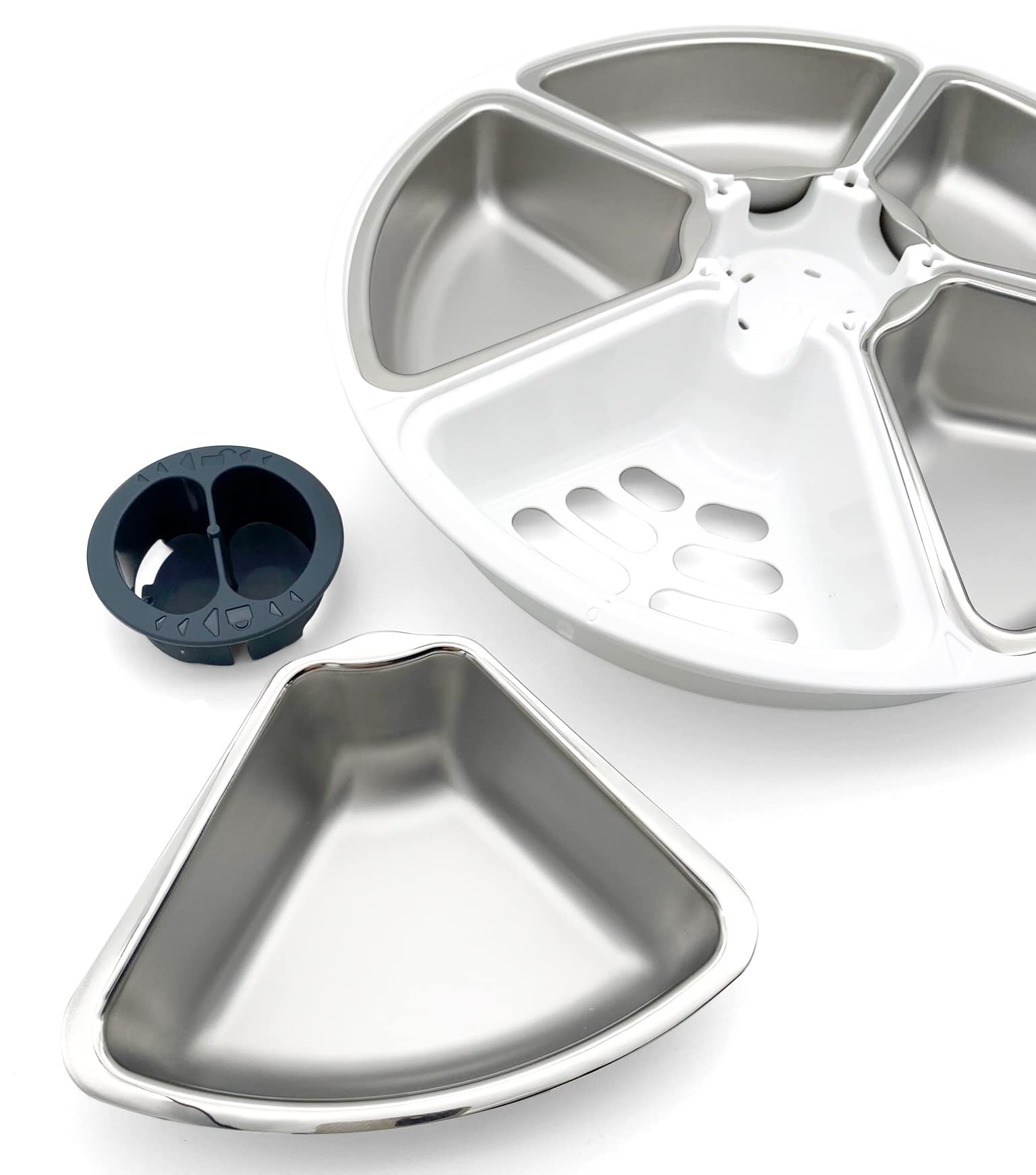 Closer Pets Five-Meal Automatic Pet Feeder with Stainless Steel Bowl and Ice Pack