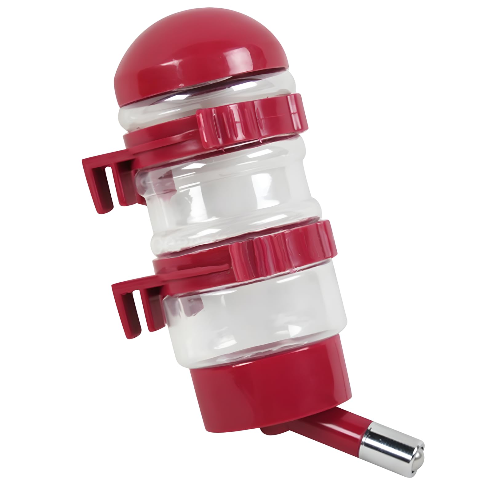 Nacoco Pet Drinking Fountains Dog Water Dispenser Dog Kettle Cat Bottle With Automatically Feeding Water (Red)