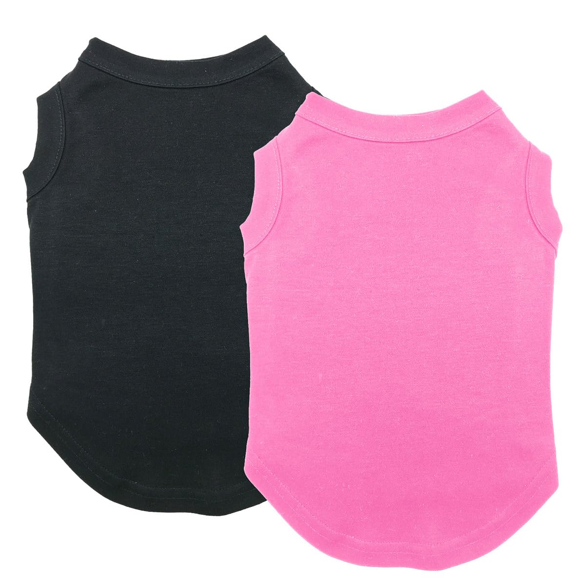 Chol&Vivi Dog Shirt, 2Pcs Blank Cotton Shirts Fit For Extra Small To Extra Large Size Dogs, Sleeveless Apparel Soft And Lightwei