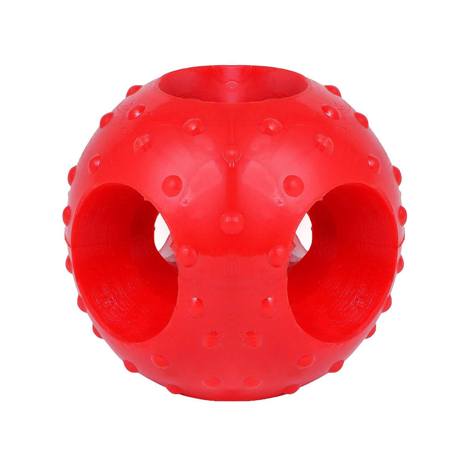 Kittupet Durable Natural Rubber Flavored Chew Hole Ball, Interactive Chew Toy Ball For Dogs (Large, Pack Of 1)