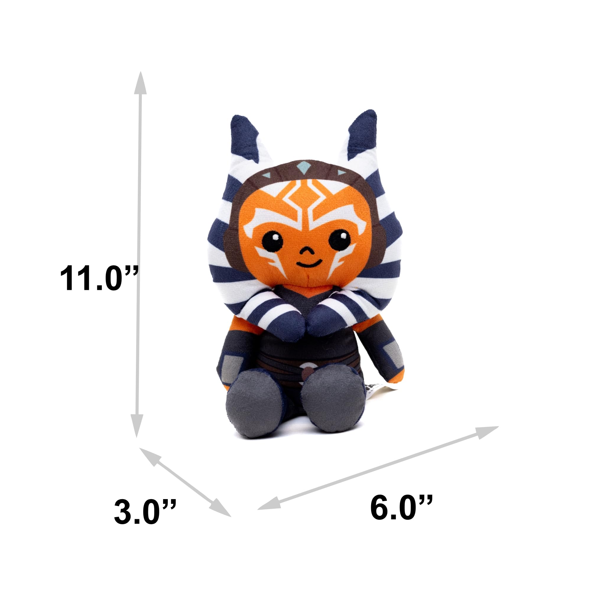 Star Wars Squeaky Plush Dog Toy for Large, Medium & Small Dogs, Ahsoka Tano, 3 x 6