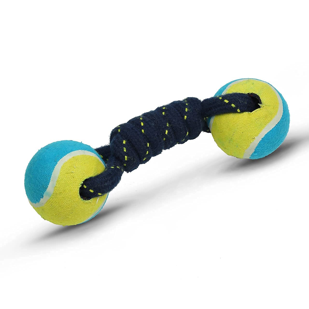 Gojira /Pets/Dogs/Cats Twin Tennis Ball Rope Dumbbell Interactive Toy/Teeth Cleaning/Playing Toy For Dogs/Kittens/Cats/Puppies (