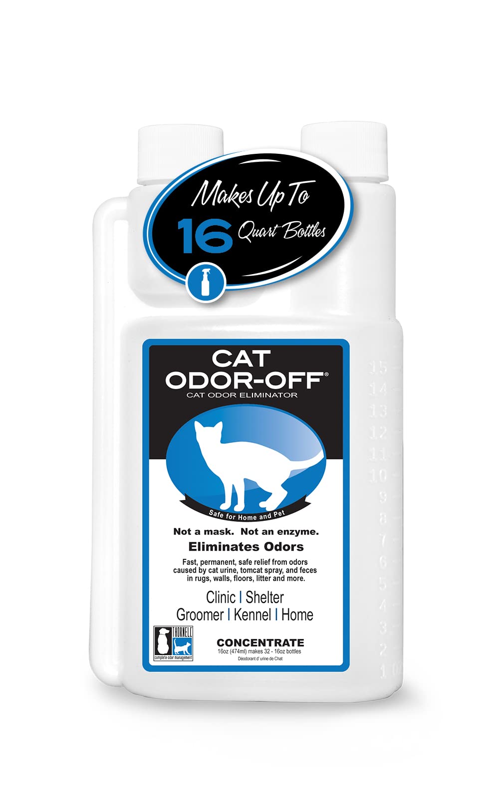 Thornell Cat Odor-Off Concentrate Pet Smell Odor Eliminator ?Cat Odor Eliminator Concentrate For Pet Urine Odor, Tomcat Spray Fo