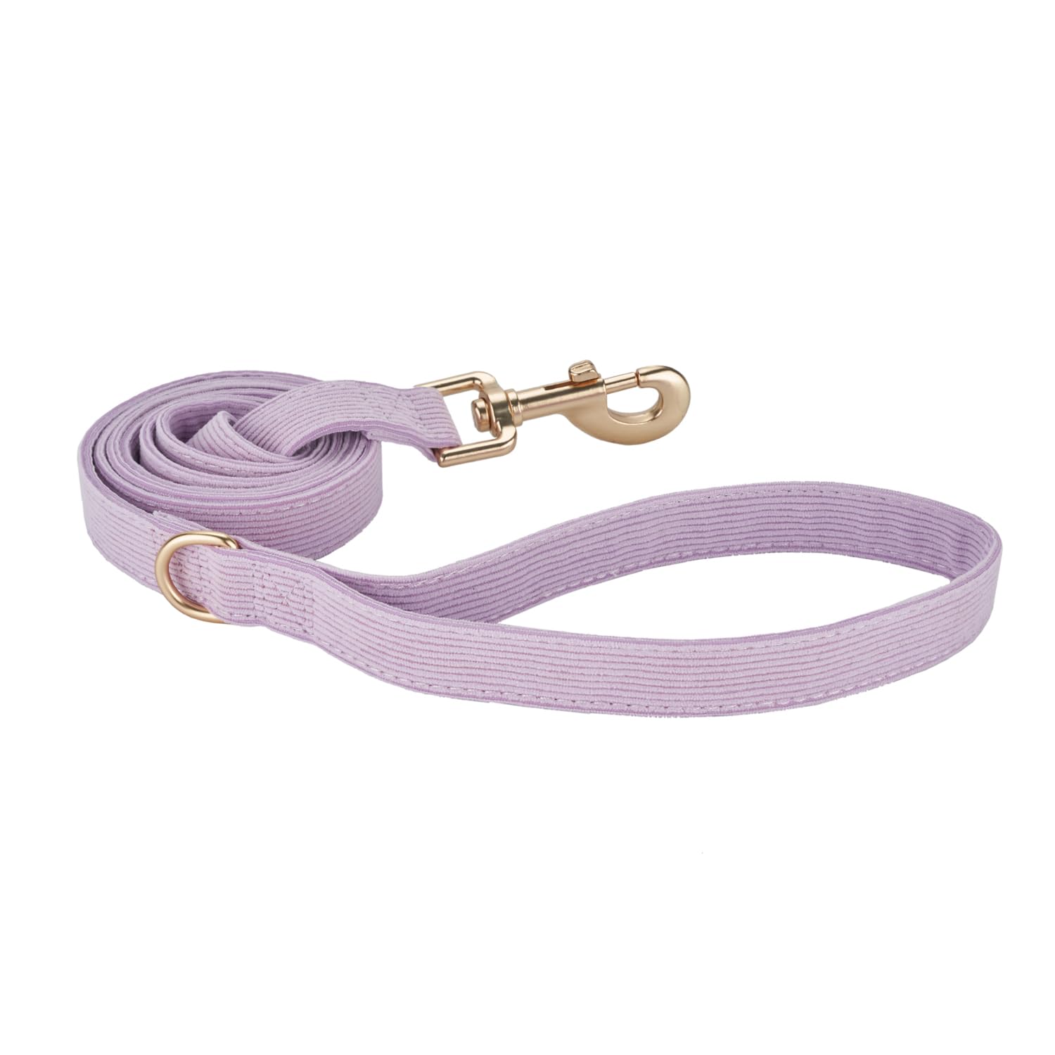 Petiry Soft Corduroy Fibric Dog Leash, 5 Feet Length Lead With Heavy Duty Rotating Hook, For Small Medium Dogs.(S,Purple)