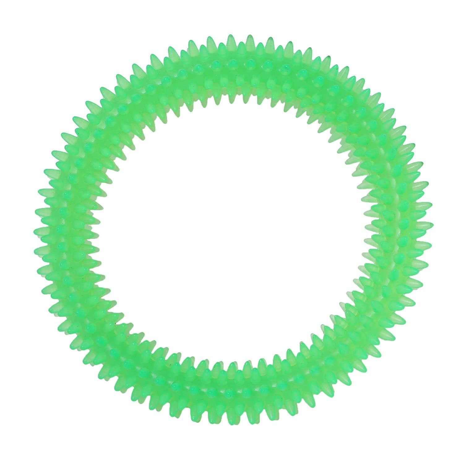 Rvpaws Rubber Spike Ring Toy For Puppy And Small Dogs, Chew/Fetch Plaything For Pet Training & Teething (Multicolor)