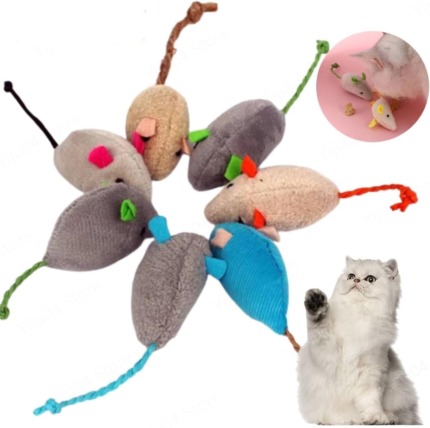D&C Paws Catnip Mouse Toys For Cats  Adorably Cute And Fun Kitten Toys For Hours Of Wholesome Entertainment, Perfect Catnip Fil