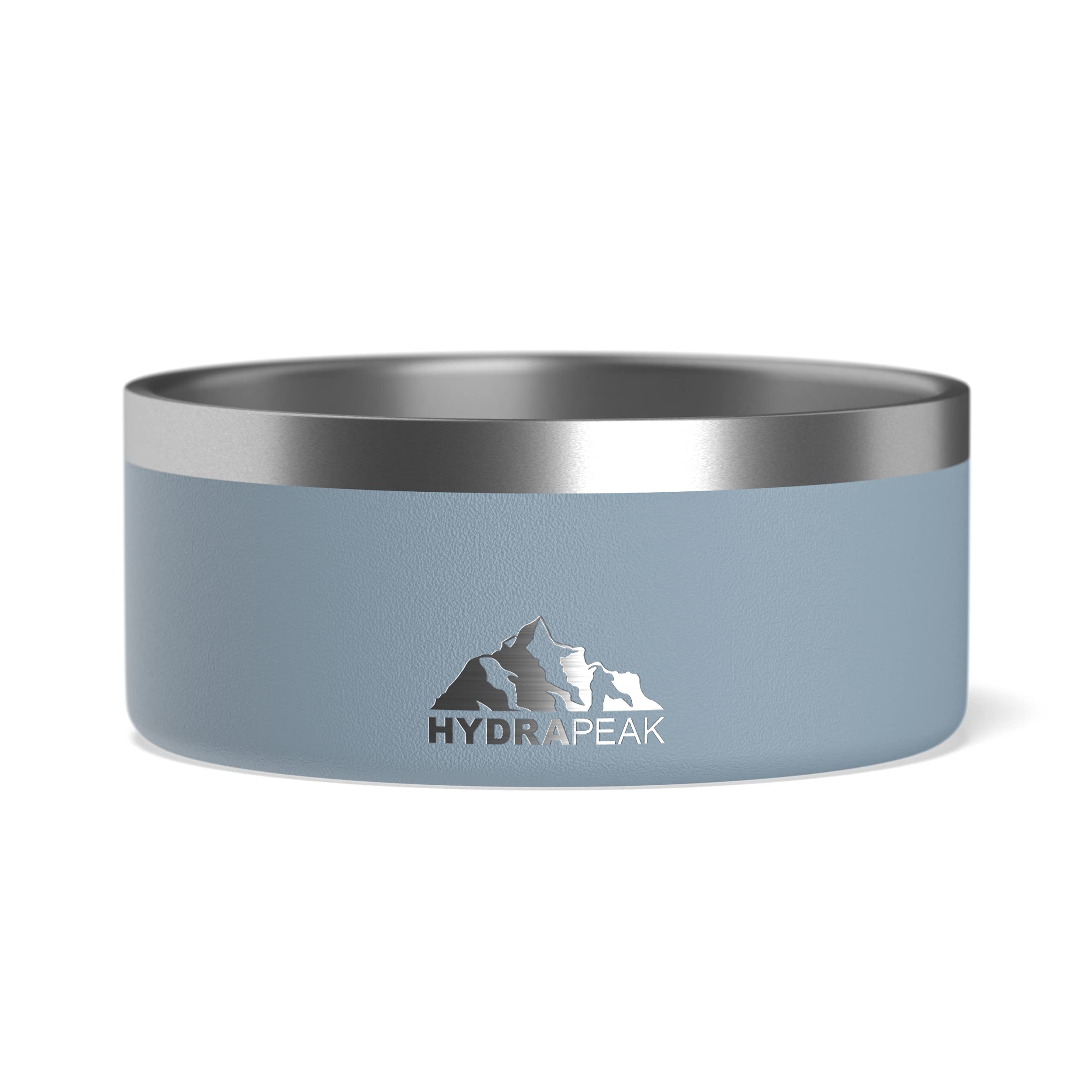 Hydrapeak Dog Bowl; Non Slip Stainless Steel; Water and Food Dish; Large Sized and Small Dogs; 32oz 64oz; Multiple Sizes | 8 Cup