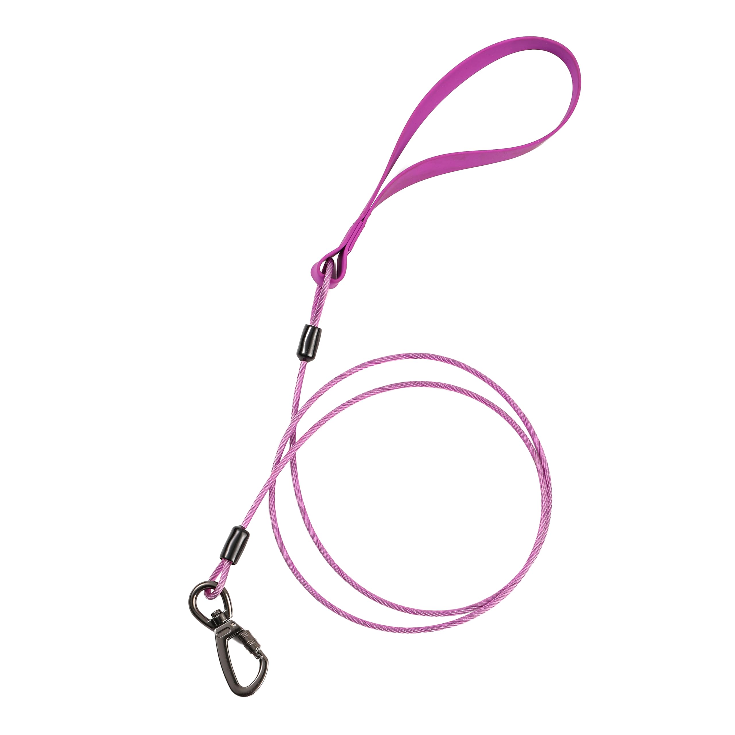 Miao Chuai Dog Leash Heavy Duty,4/6Ft Chew Proof Metal Cable For Large Dogs And Puppies Teething,Leashes With Padded Handle - Id