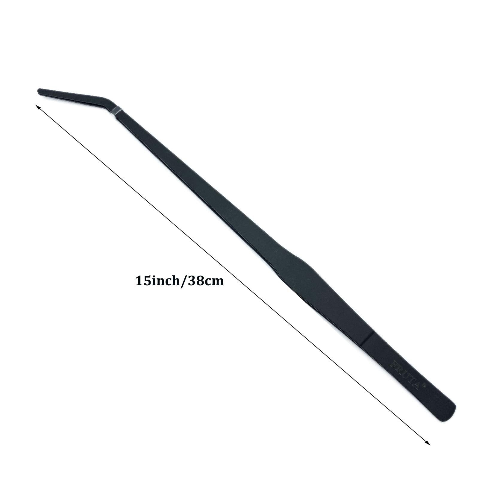 FRUTA Aquarium Tweezers Stainless Steel Curved Tweezer with Carbonation Protection Coating Against Rust Long Reptiles Feeding To