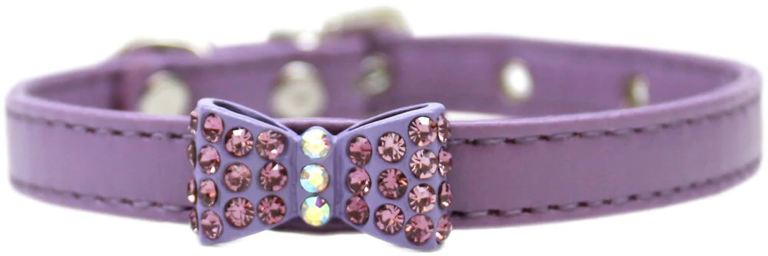 Dog, Puppy & Pet Fashion Collar, Bow-Dacious Crystal Red 10