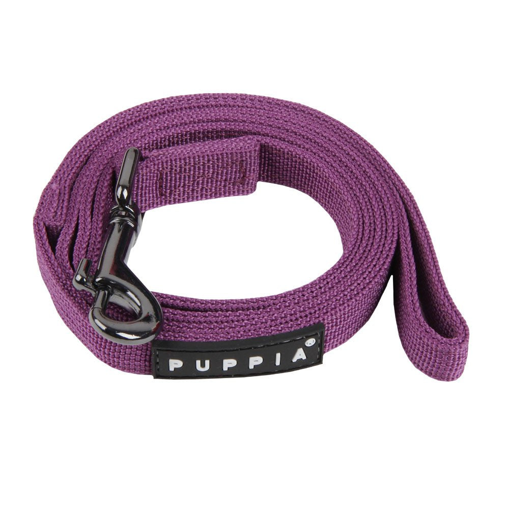 Puppia Two Tone Dog Lead Strong Durable Comfortable Grip Walking Training Leash For Small & Medium Dog, Purple, Medium