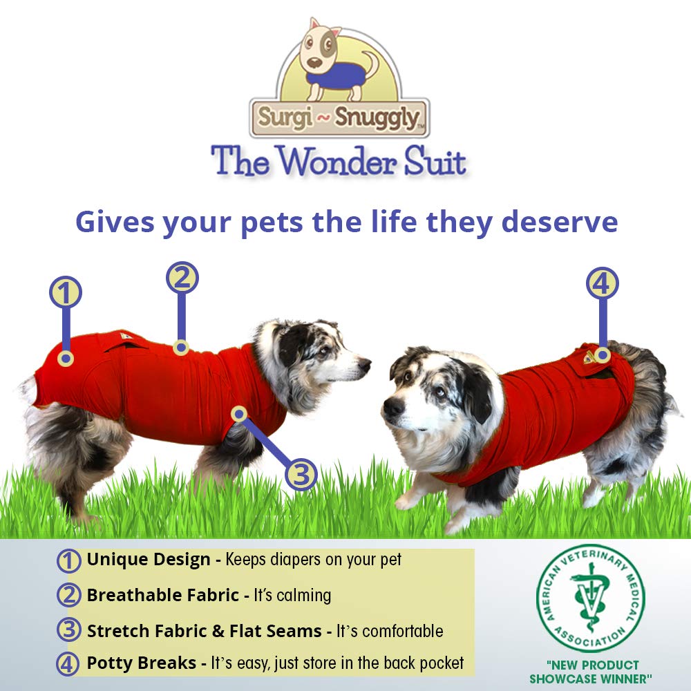 SurgiSnuggly Dog Suspenders for Diapers Female OR Male Disposable Dogggie Diapers Keeper It s A Dog Diaper Holder- Wrap Around