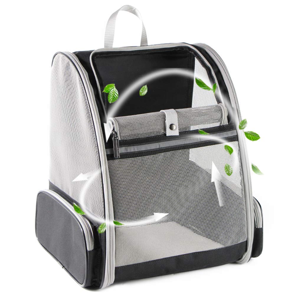 Qpets Breathable Design Cat Bag Carrier Backpack For Hot Weather, Expandable Cat Dogs Cage, Cat Bag, Backpack Design Pet Travel 