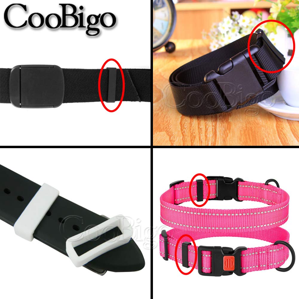 Coobigo 100Pcs Pack Plastic 5/8'' (17Mm) Belt Loop Keeper Dog Collar Harness Backpack Straps Bag Parts Accessories#Flc093 (Black
