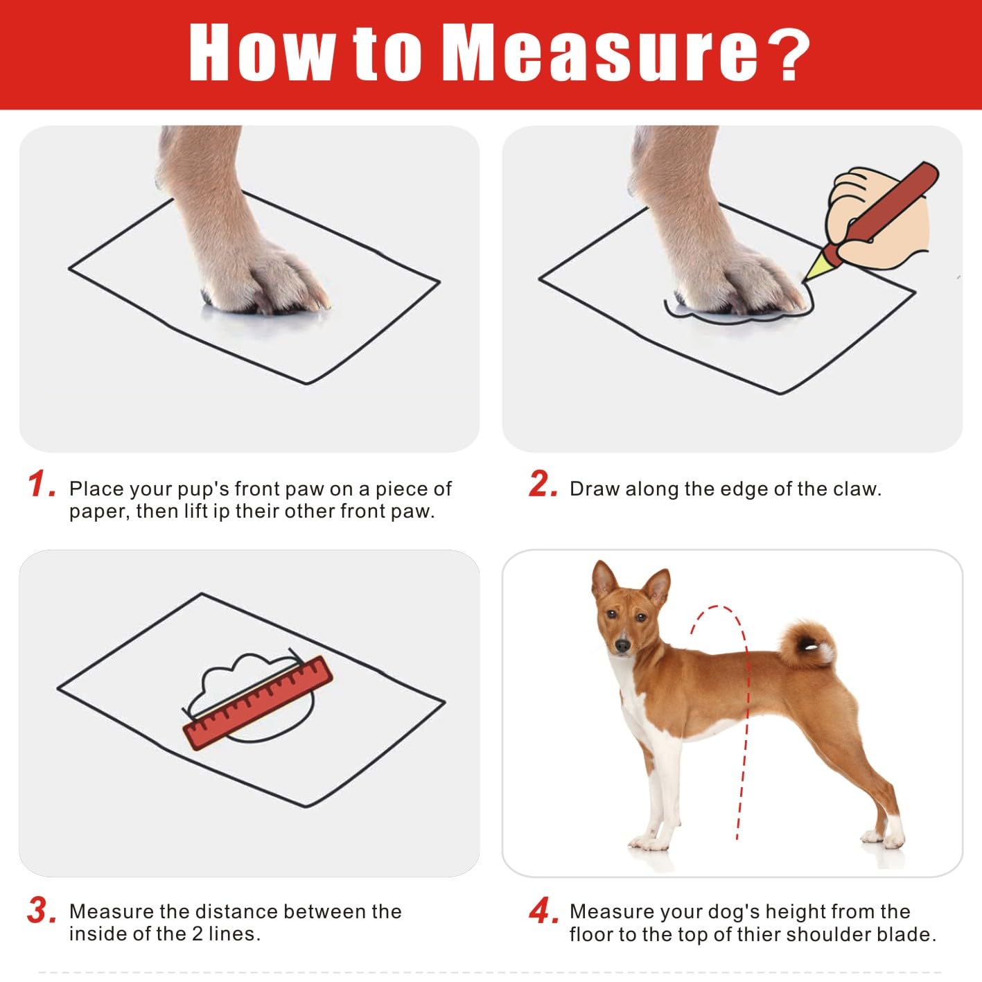 Idepet Dog Suspender Boots - Anti-Slip Waterproof Shoes for Winter Snow Rain Hiking - Adjustable Tall Leggings Paws Protector (B