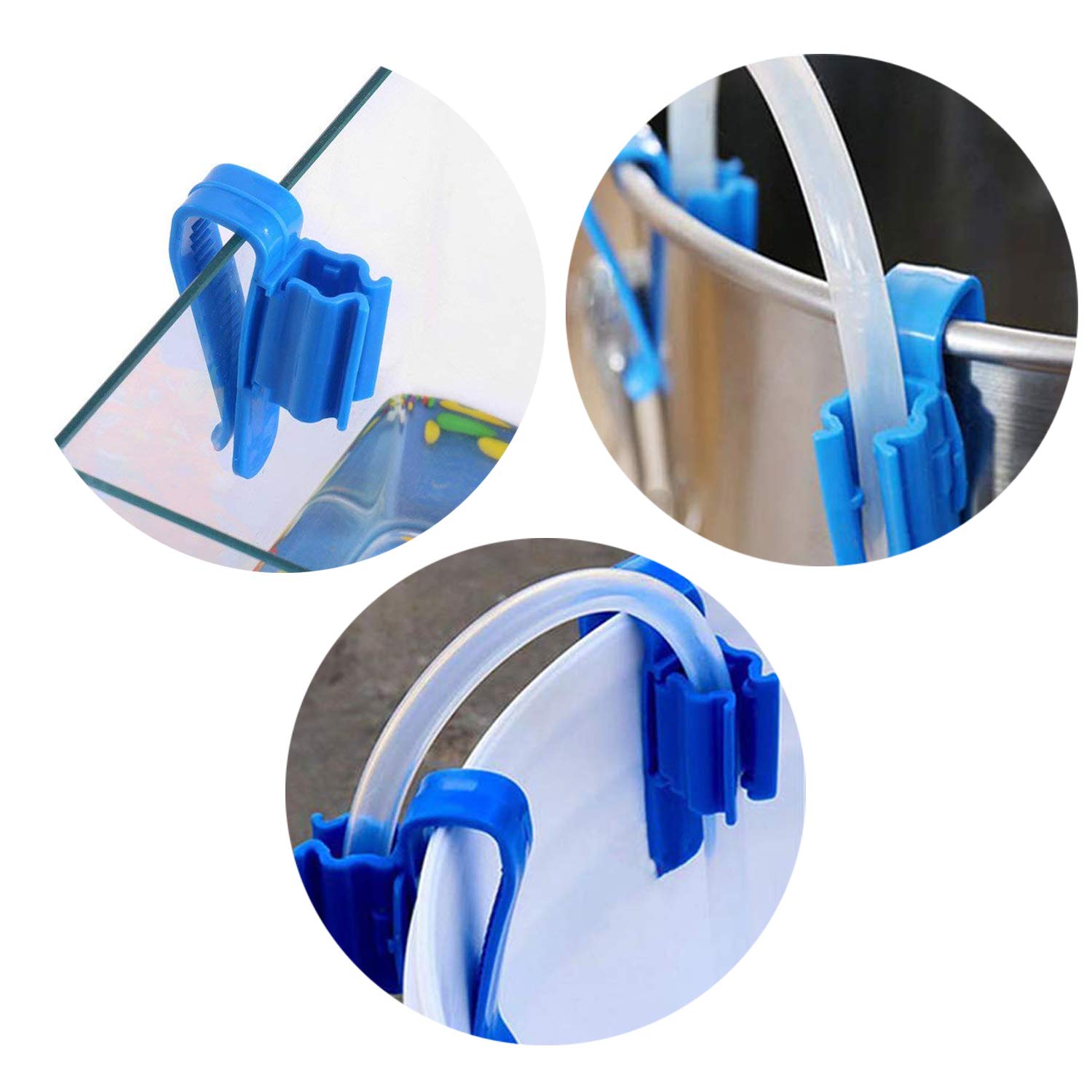 Xiaoyztan 4 Pcs Aquarium Filtration Bucket Mounting Clip Multi-Functional Adjustable Hose Holder