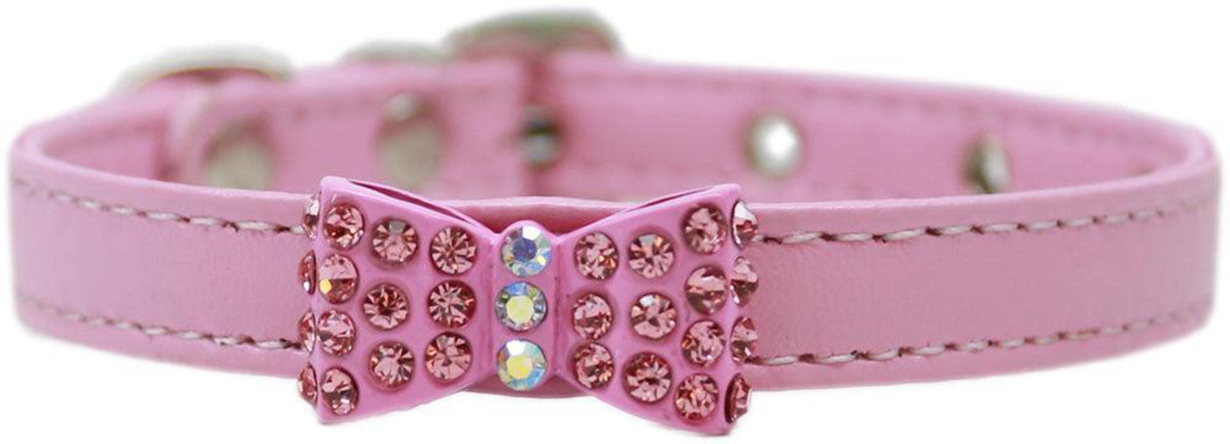 Dog, Puppy & Pet Fashion Collar, Bow-Dacious Crystal Red 16