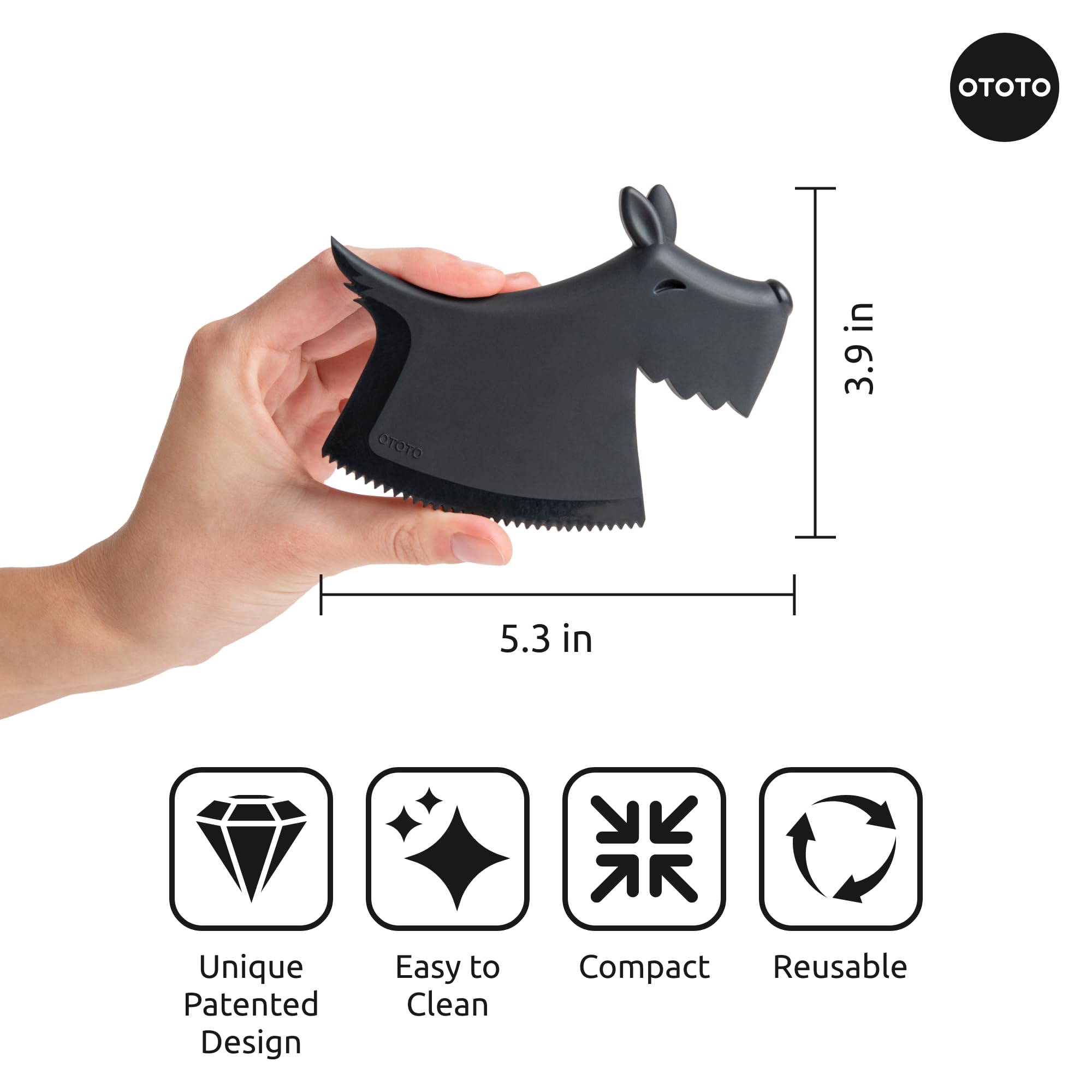 NEW Scruffy Pet Hair Remover by OTOTO - Gifts for Dog Lovers, Dog Accessories, Pet Hair Removal Tool, Dog Hair Remover, Dog Esse