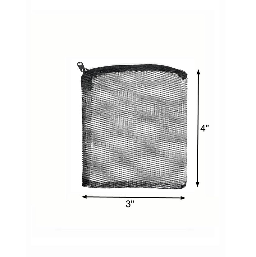 Aquaneat 10Pcs Aquarium Filter Media Bags, Fish Tank Coarse Mesh Bags With Plastic Zipper For Activated Carbon (3'' X 4'')