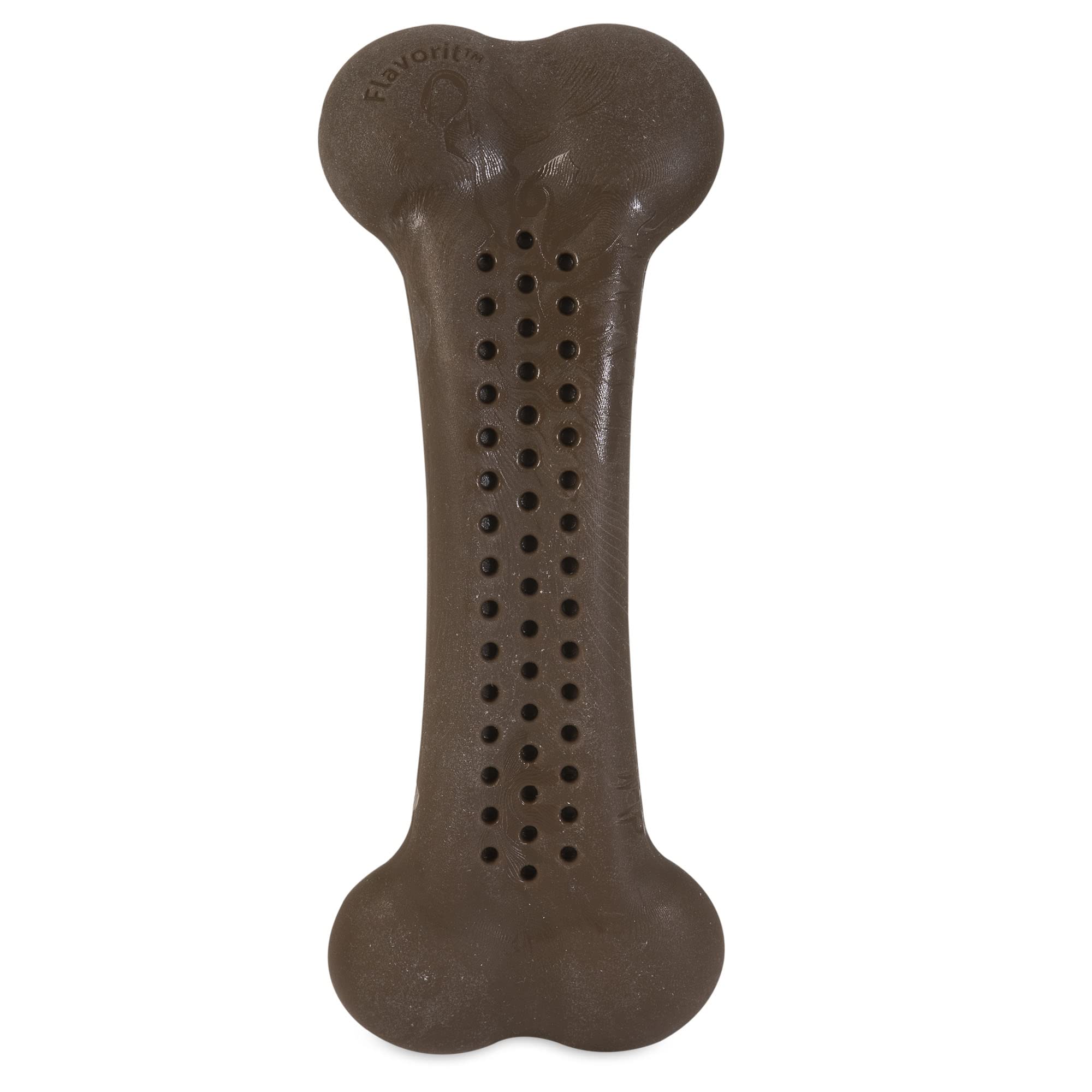 Pet Qwerks Flavorit BarkBone - Fillable Dog Bone for Moderate Chewers - Mesquite Chicken Flavor - 6.75
