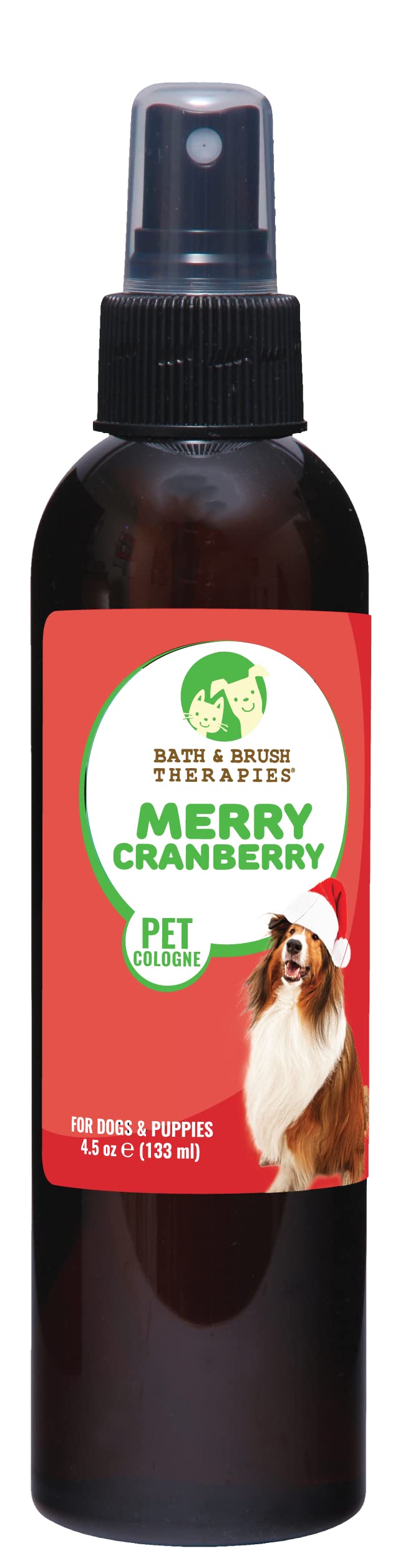 Showseason Animal Products Bath & Brush Therapies Merry Cranberry Pet Cologne 4.5 oz For Dogs | Long-Lasting Odor Eliminator | P