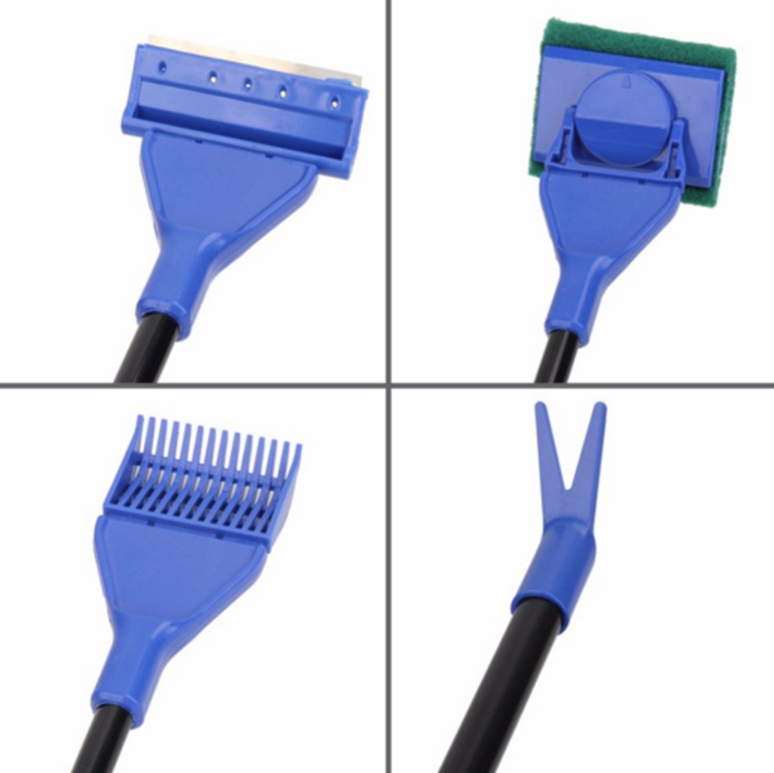 GreenJoy 5-in-1 Aquarium Fish Tank Cleaning Kit - Algae Scrapers & Gravel Cleaner, 7 Piece Set
