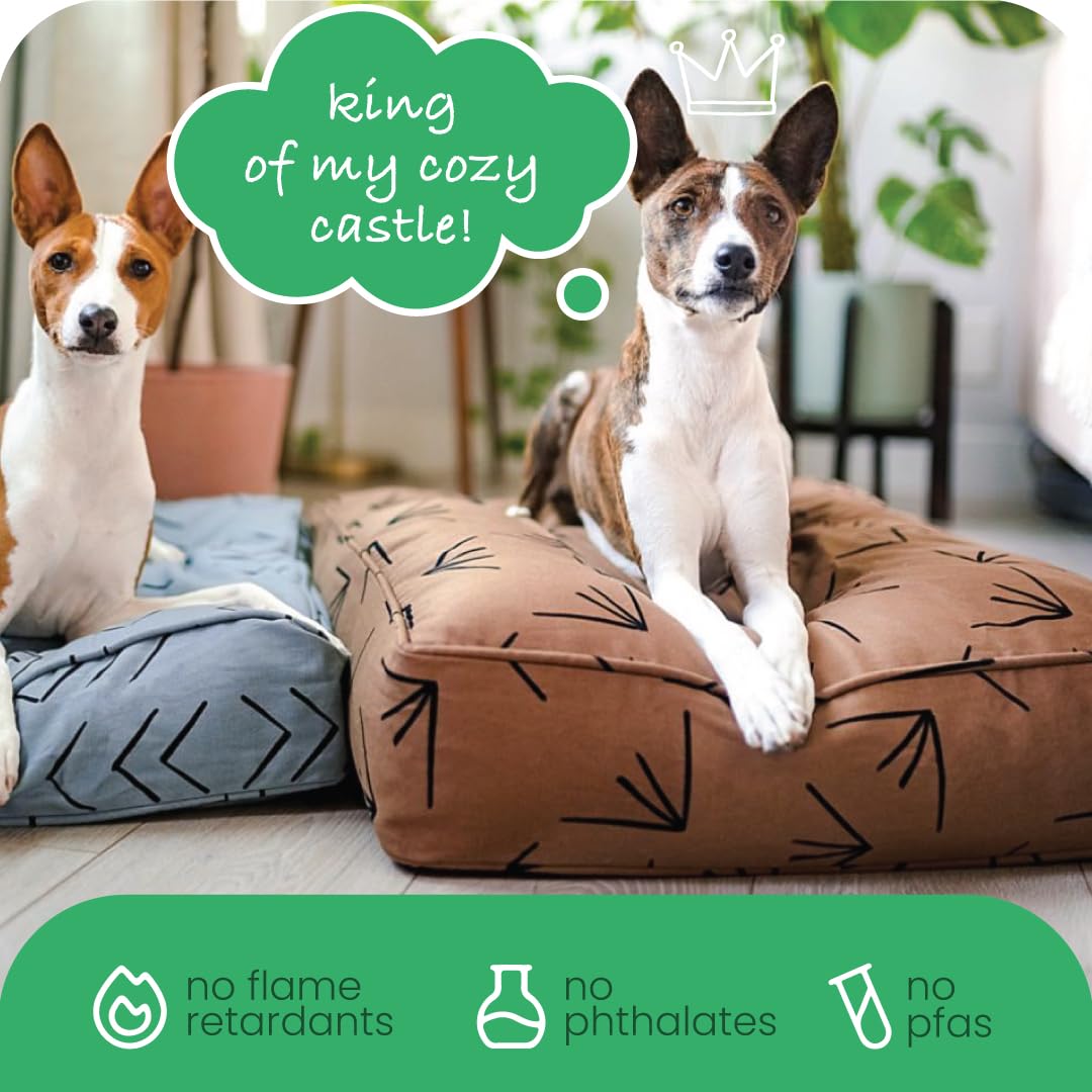 Molly Mutt Medium to Large Dog Bed Cover - Heat Waves Print - Measures 36    x 5 - 100% Cotton - Durable - Breathable - Sustaina
