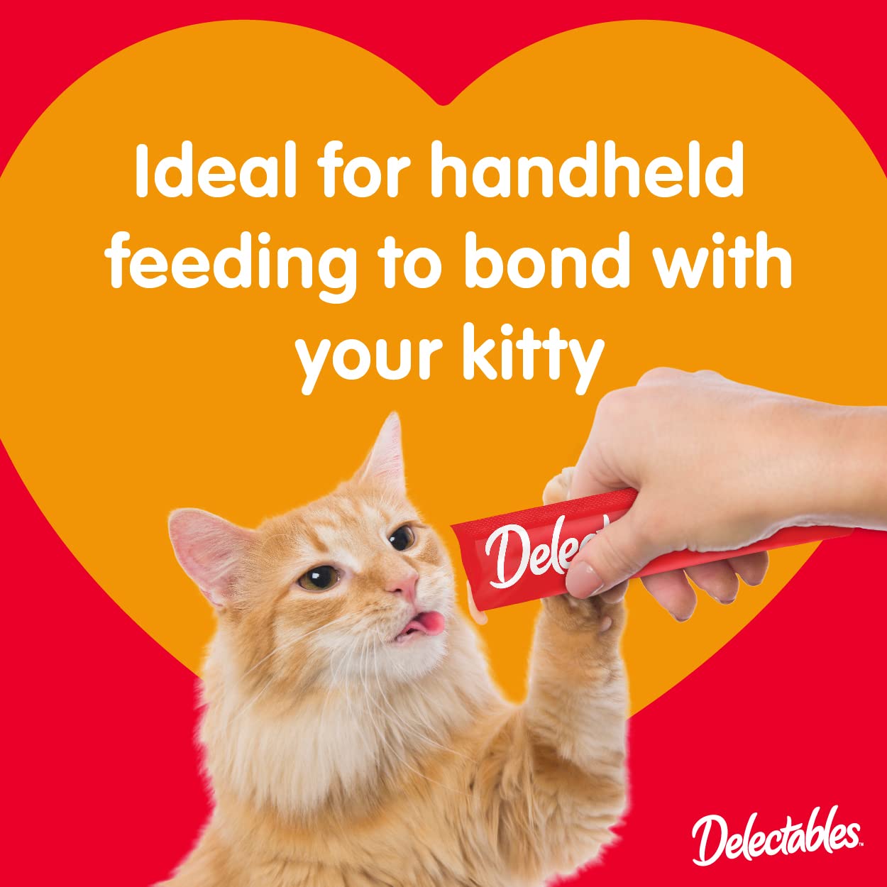 Delectables Squeeze Up Creamy Squeezable Puree, Lickable Wet Cat Treats, Grain Free, No Added Fillers, No By-Products, No Added