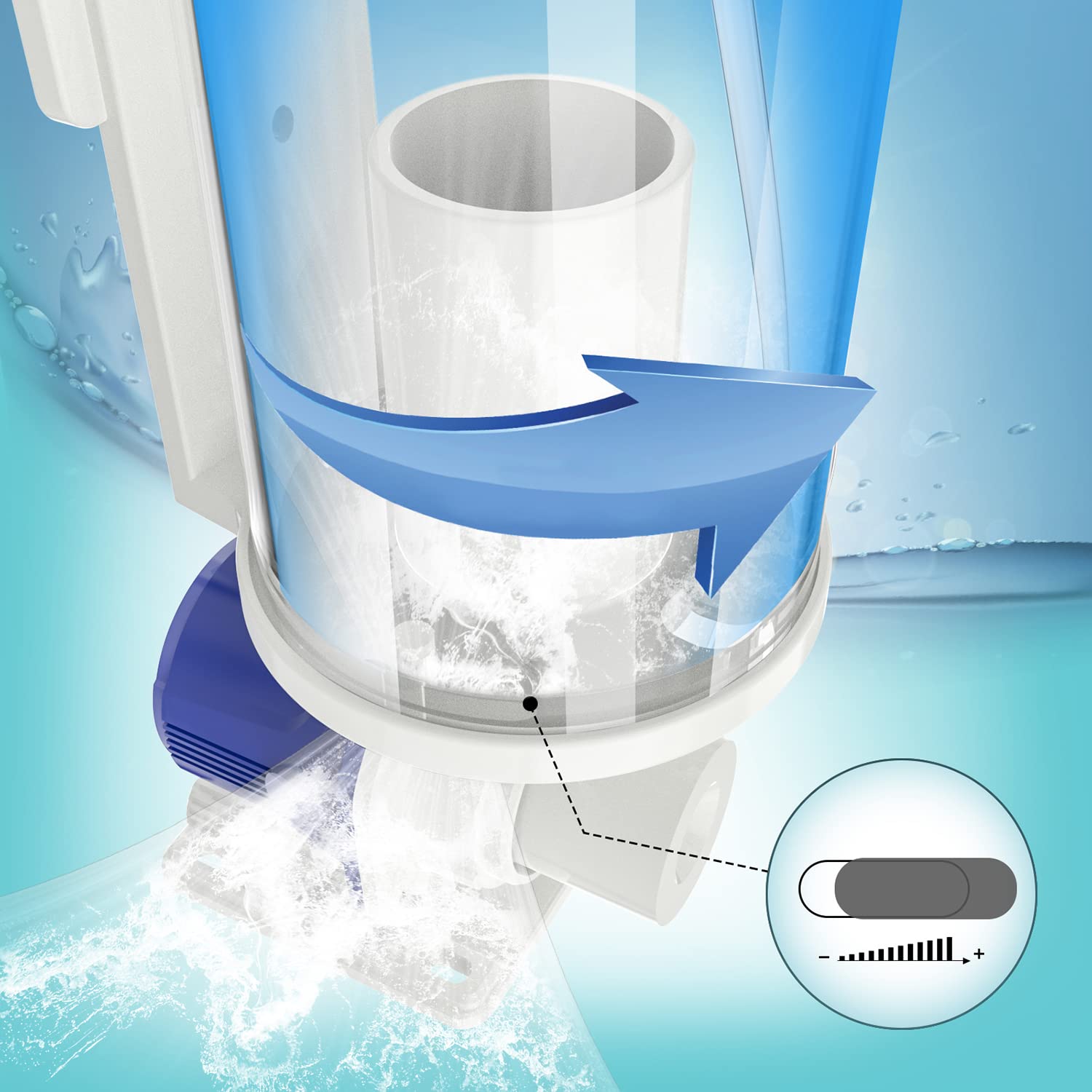 Protein Skimmers For Saltwater Aquariums, Hang On Protein Skimmer For Fish Tanks Up To 80 Gallons, Dc Pinwheel Pump With Control