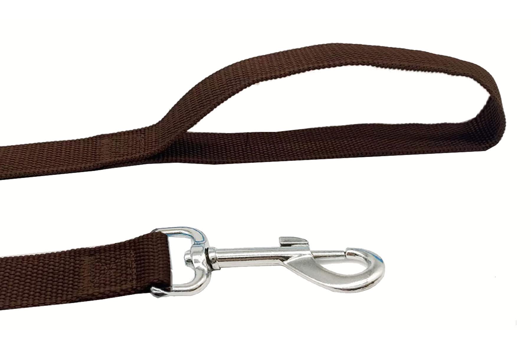 Taian 4Ft/5Ft/6Ft Strong Dog Leash, Nylon Dog Leashes For Small Medium Large Dogs (Brown, 1 In X 10 Ft)