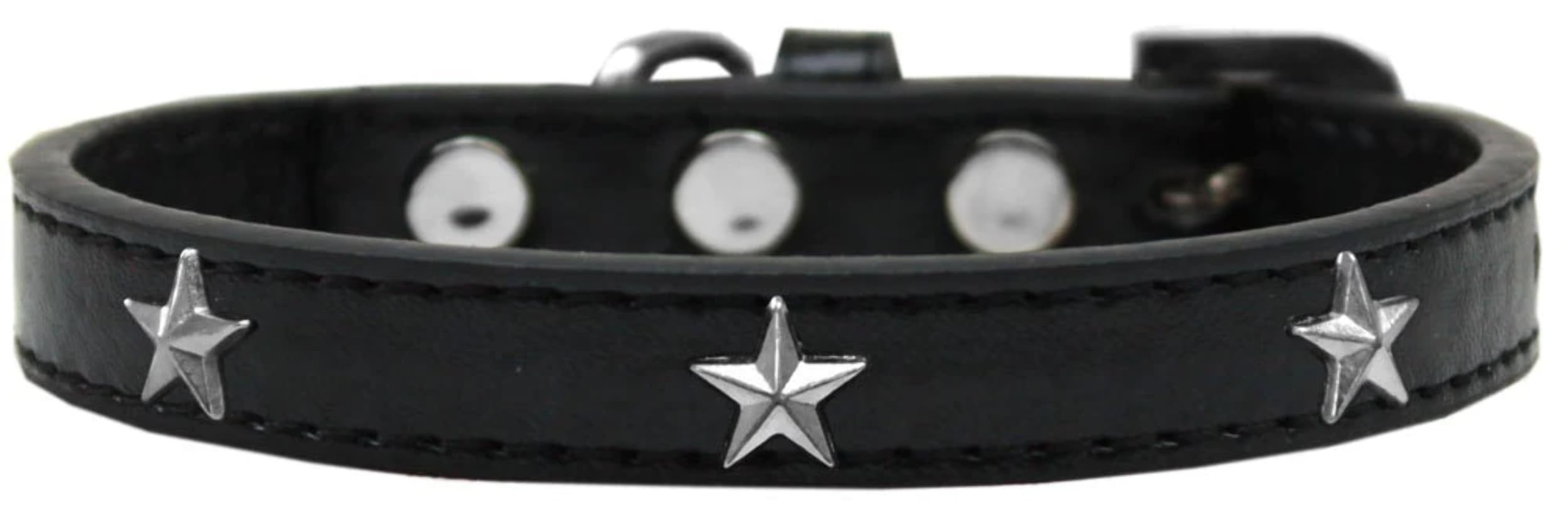 Dog, Puppy & Pet Widget Fashion Collar, "Silver Star" Aqua 16