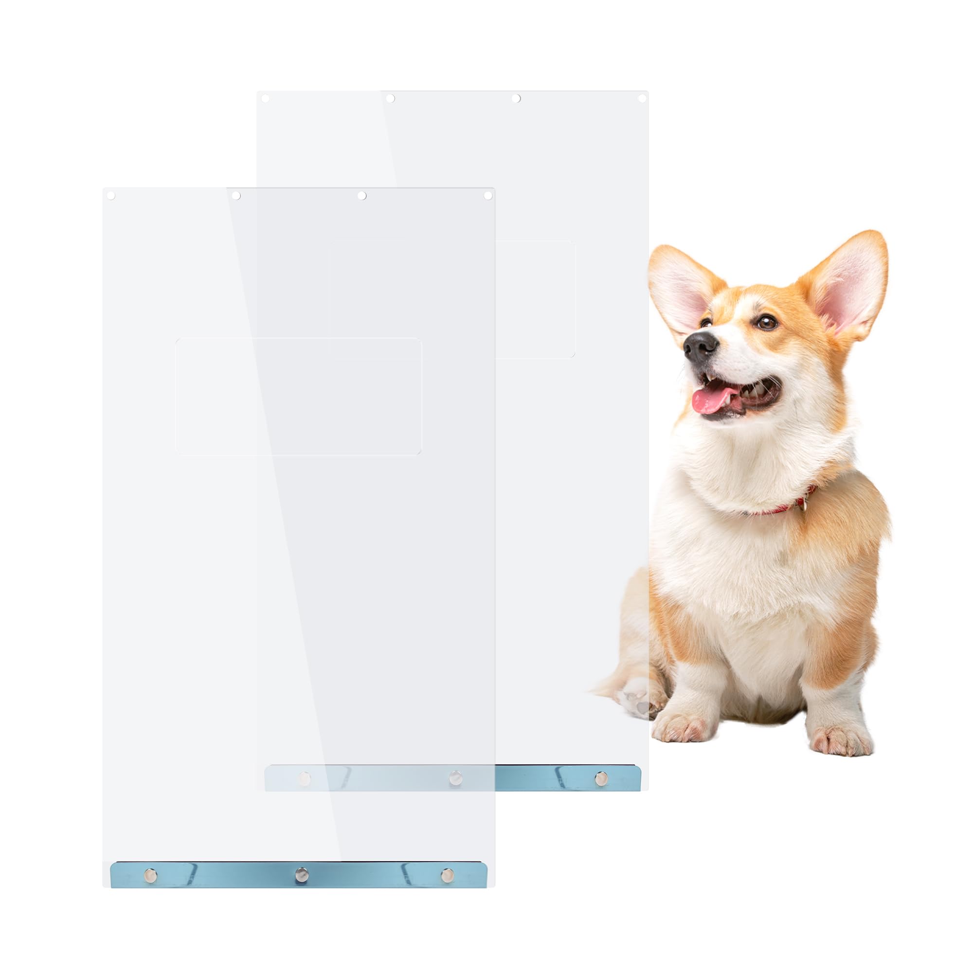 2Pack Dog Door Replacement Flaps - Measures 9.75'' X 17'', Dog Door Flap Compatible With Ideal Pet Pet Door - Replacement Flap, 