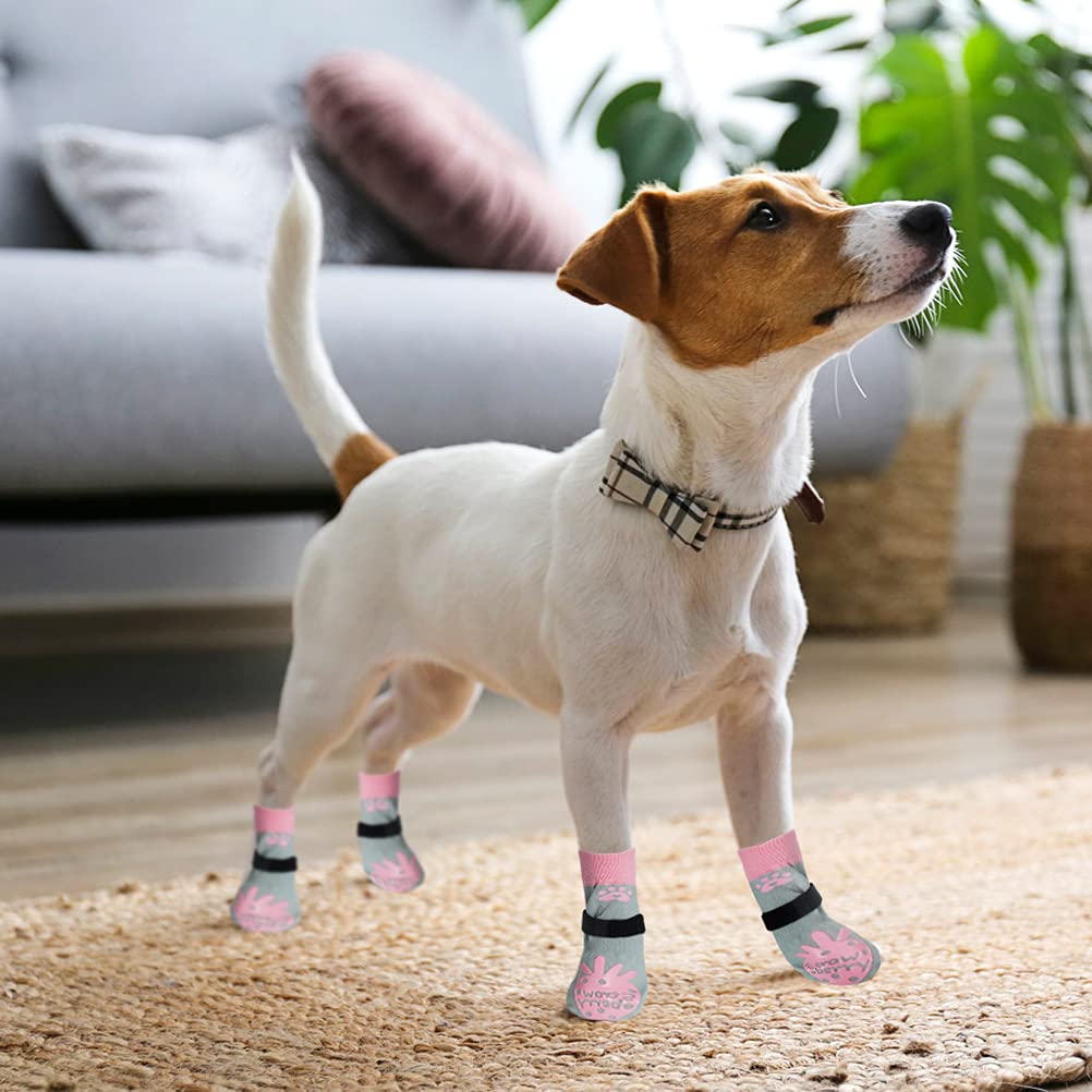 Beautyzoo Anti-Slip Dog Socks,Dog Shoes For Hot/Cold Pavement,Paw Protectors With Grips 3 Pairs For Puppy Small Medium Large Senior Old Dogs,Dog Socks To Prevent Licking And Hardwood Floor Protection