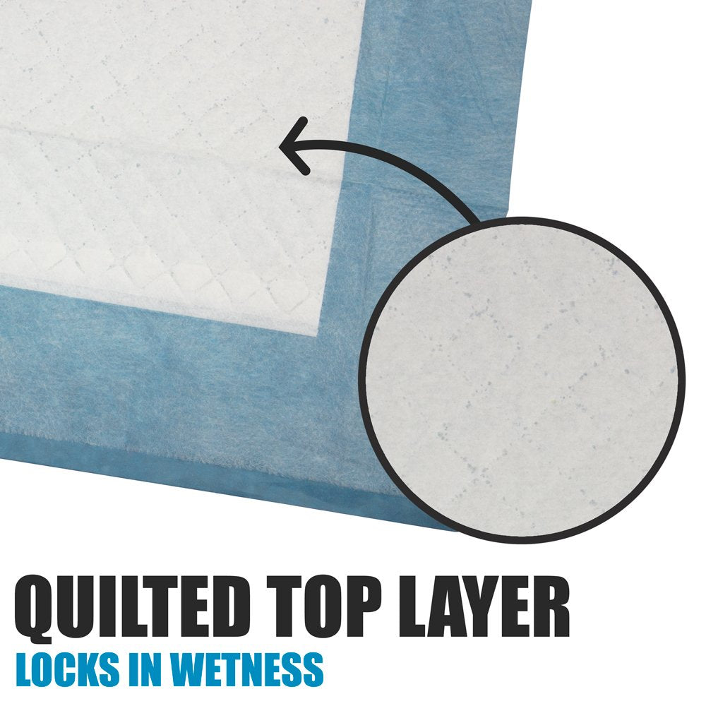 BV Pet Training Pads for Dogs, X-Large 28" x 34", 20-Count Disposable Blue Dog Pee Pads, Quick Absorb, Model BV-PE-PAD-34-20