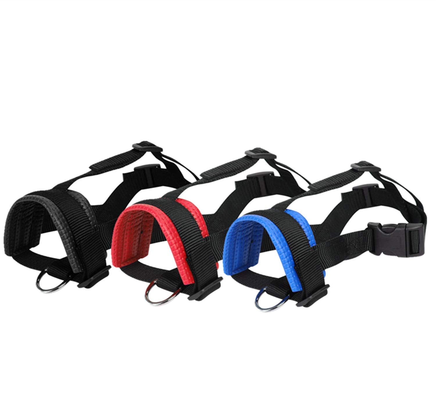 Head Strap Dog Muzzle Prevent From Taking Off By Paws For Small,Medium And Large Dogs(M/Blue)