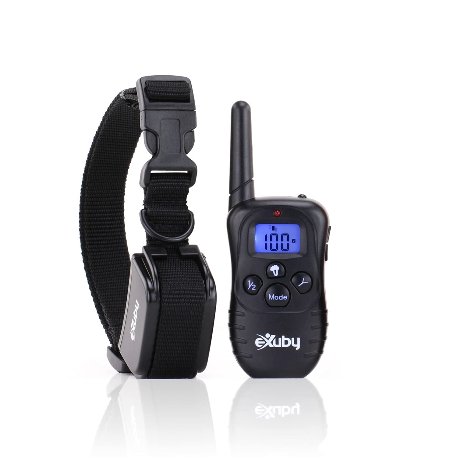 Exuby Dog Training Collar with Remote  Correct Any Behavior with 3 Training Modes (Sound, Vibration & Shock)  Rechargeable Bat
