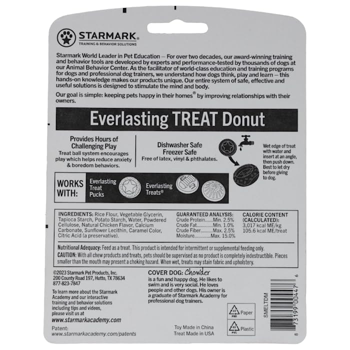Starmark Everlasting Donut Treat Dog Toy, Medium