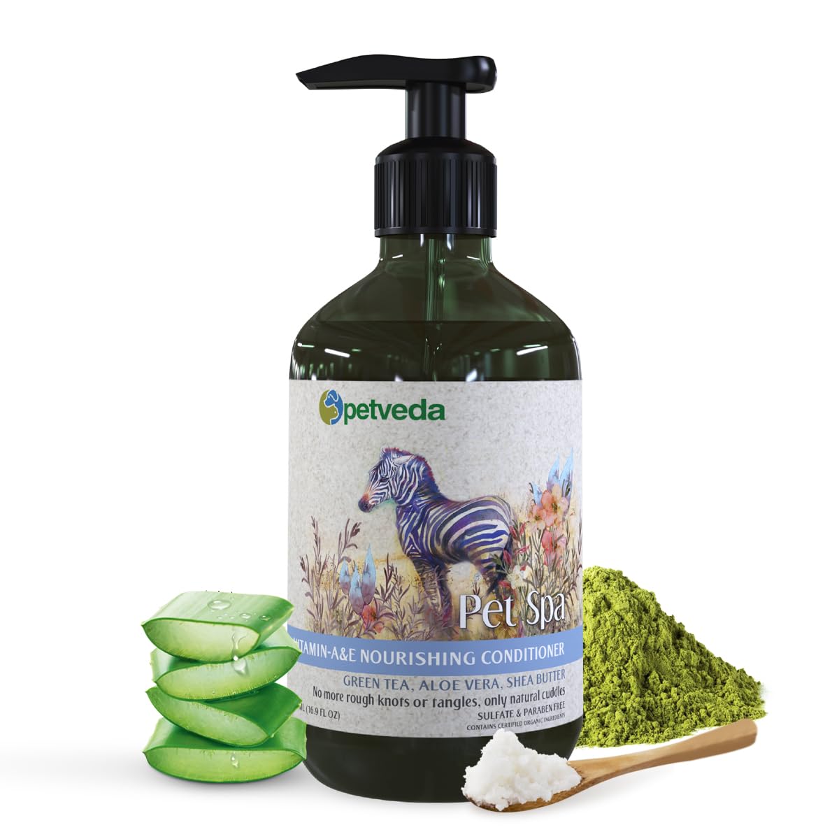 Petveda Ayurvedic Nourishing Conditioner With Vitamin A & E & Green Tea Extracts | Healthier, Smoother And Shinier Coat, Fur & H