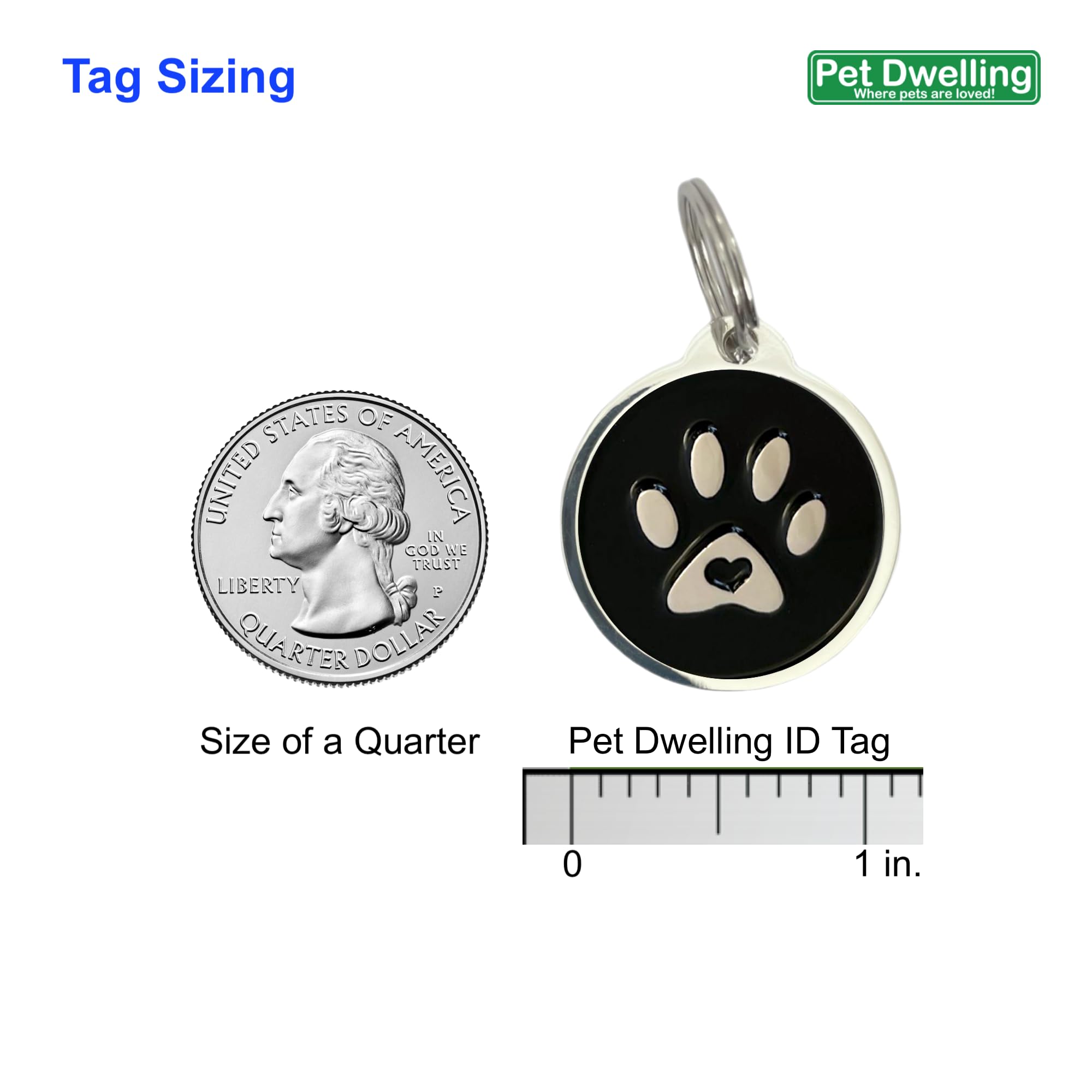 Pet Dwelling Premium Qr Code Pet Id Tags - Dog Tags And Cat Tags, Connect To Online Pet Profile, Receive Instant Scanned Tag Location Email Alert(Emerald Green Paw)
