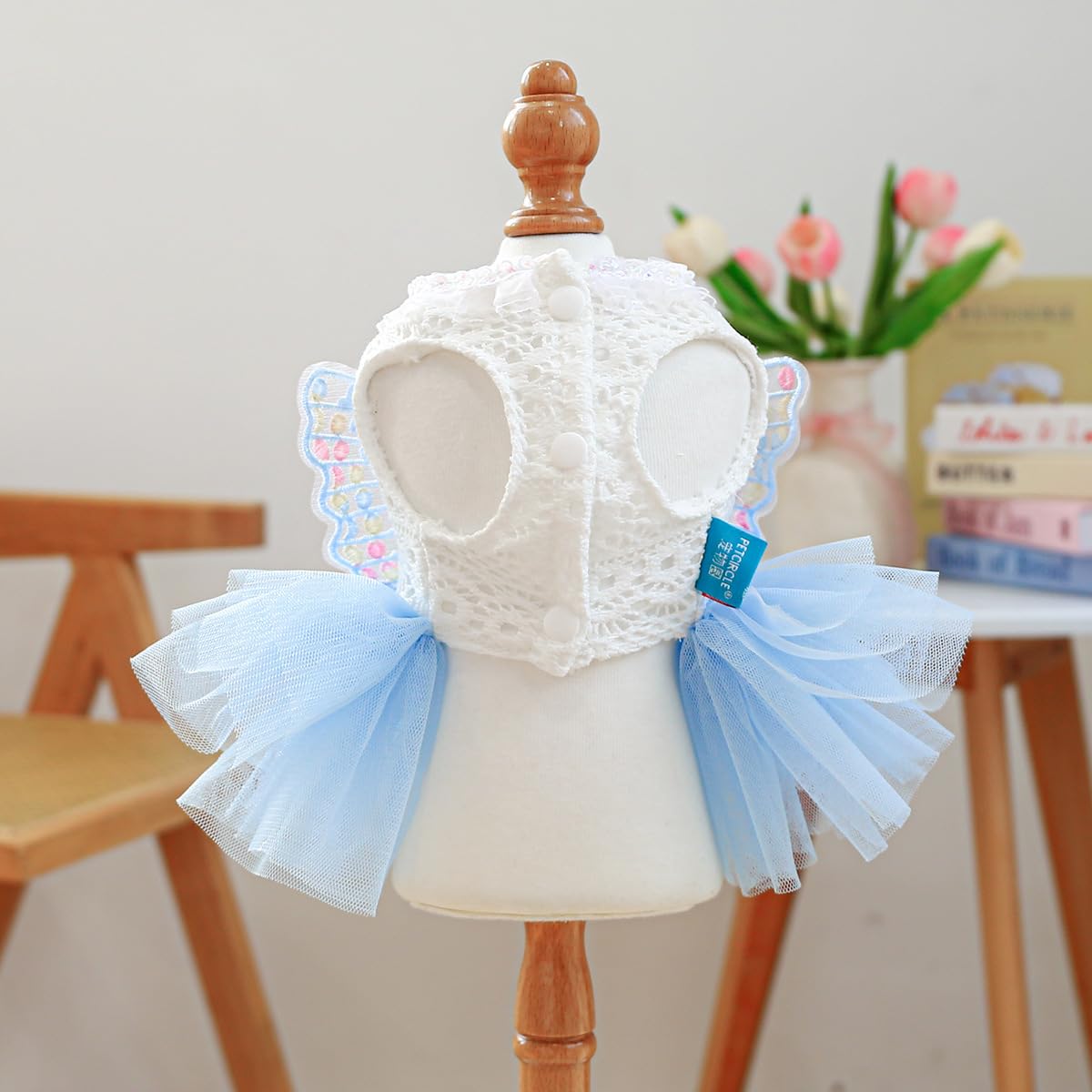 Marupet Fashion Sweet Puppy Dog Blingbling Princess Skirt Pet Dog Lace Cake Camisole Tutu Dress B-Light Blue Xs