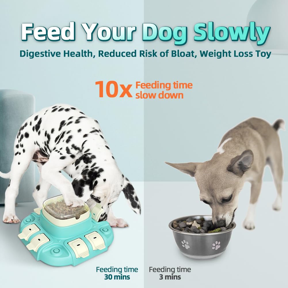 Carozen Dog Puzzle Toys, Slow Feeder, Treat Dispensing Feature, Ideal For Iq Training And Entertainment, Suitable For All Dog Br