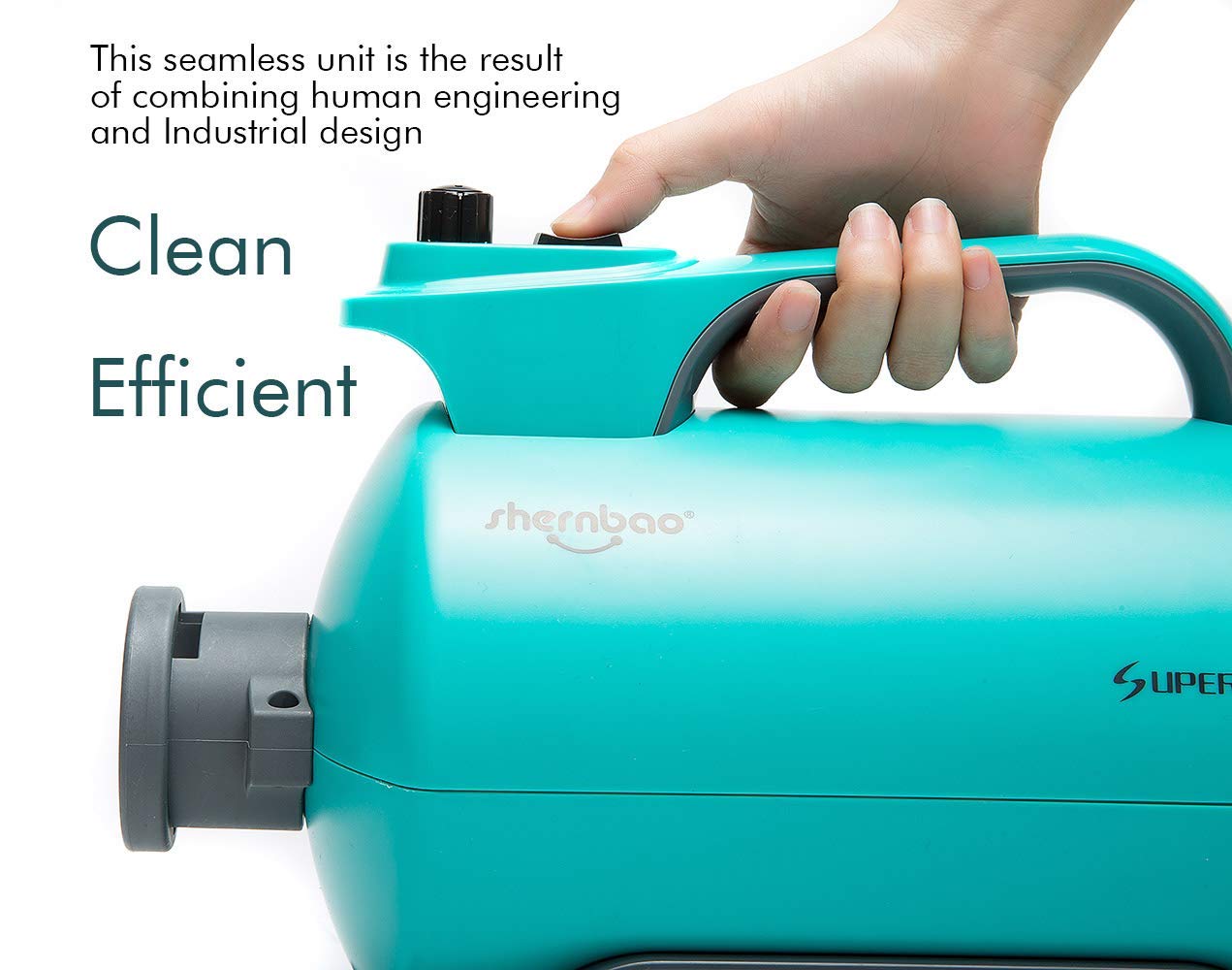 Shernbao High Velocity Professional Dog Pet Grooming Hair Drying Force Dryer Blower 5.0Hp (Super Cyclone) Shd-2600P (Green)