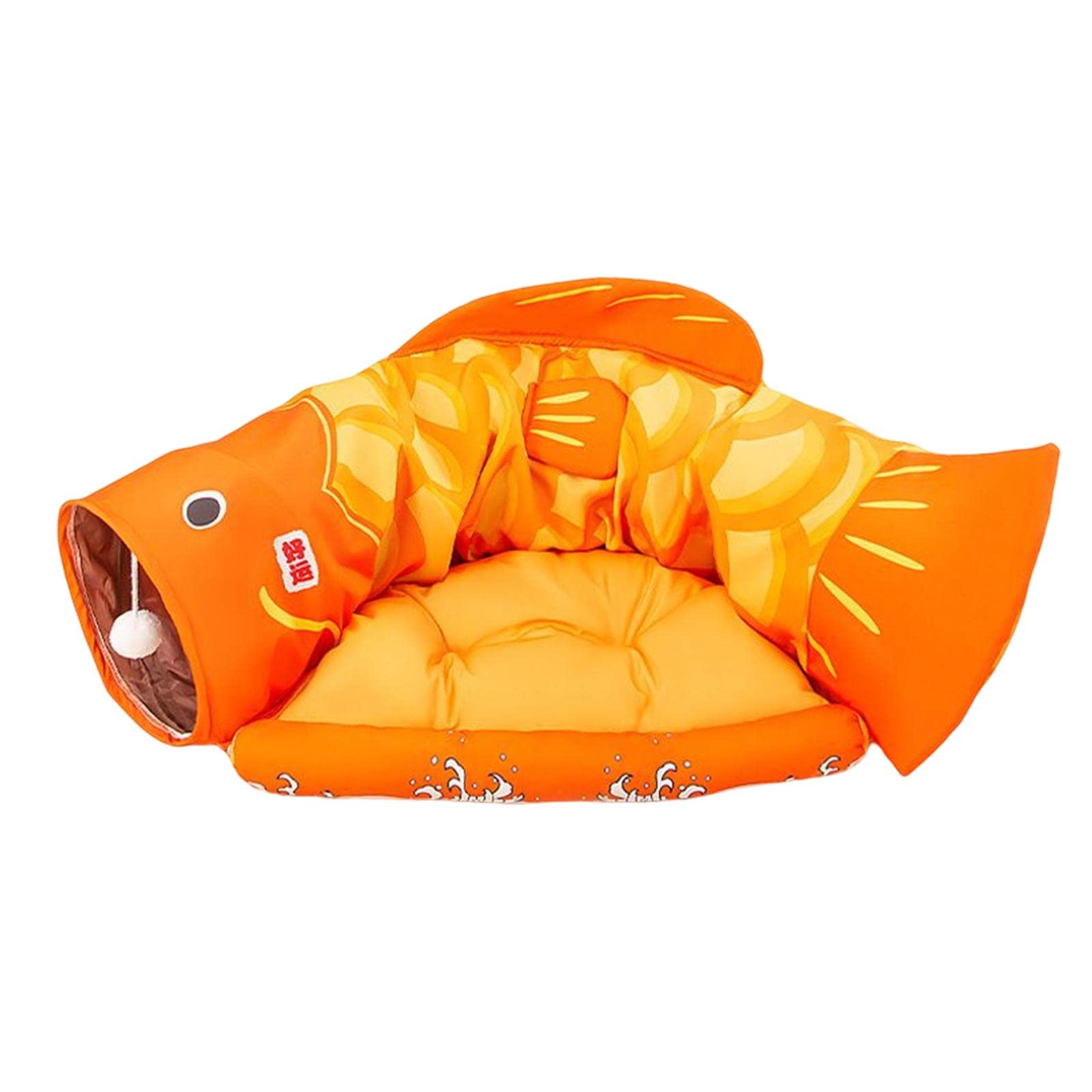 Enakshi Cat Tunnel Pet Interactive Toy Washable Cushion With Ball For Hedgehog Yellow | Pet Supplies | Cat Supplies | Toys