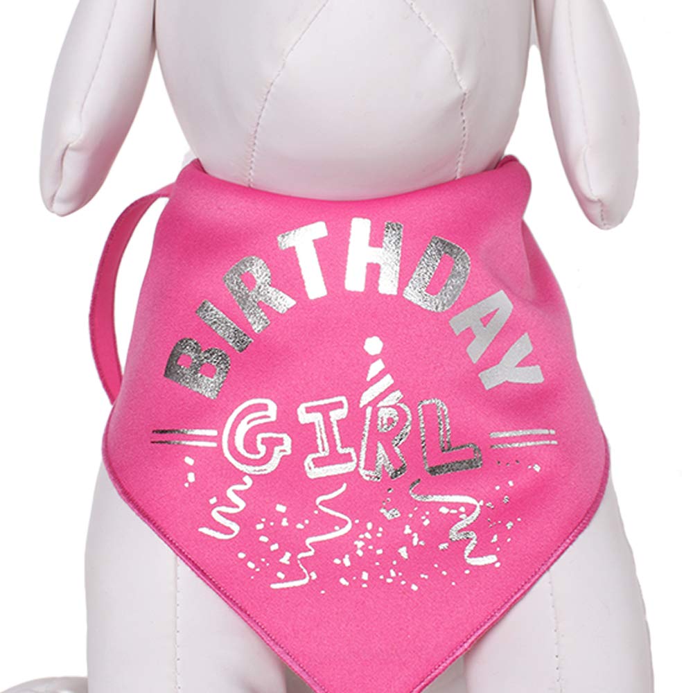 Tail Trends Happy Birthday Dog Bandana The Birthday Girl Design Fits Medium To Large Sized Dogs - 100% Cotton