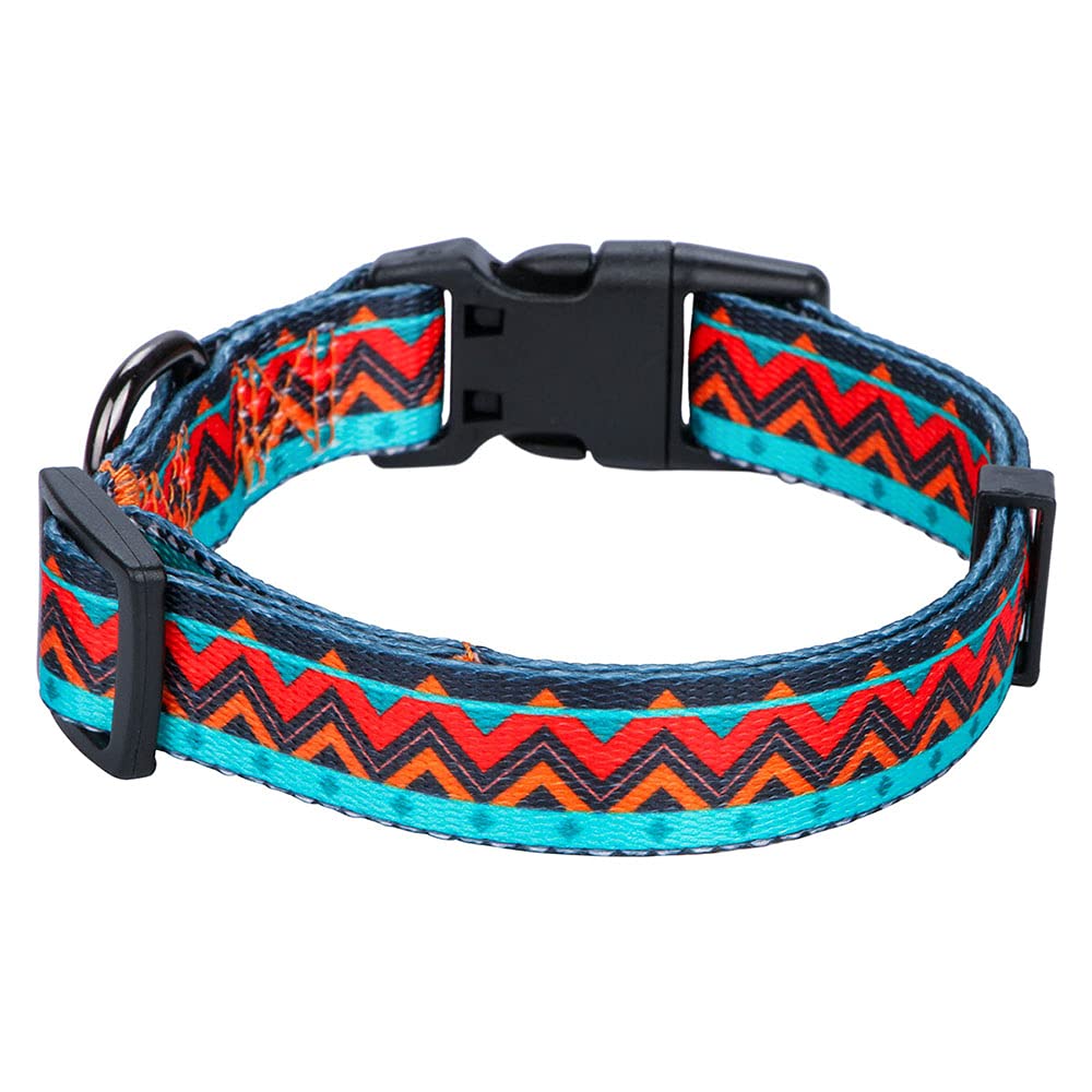 Rhea Rose Tribal Dog Collar Aztec Pattern Adjustable Collars Large Geometric